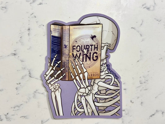 Fourth Wing Inspired Skeleton Sticker by SandySpines