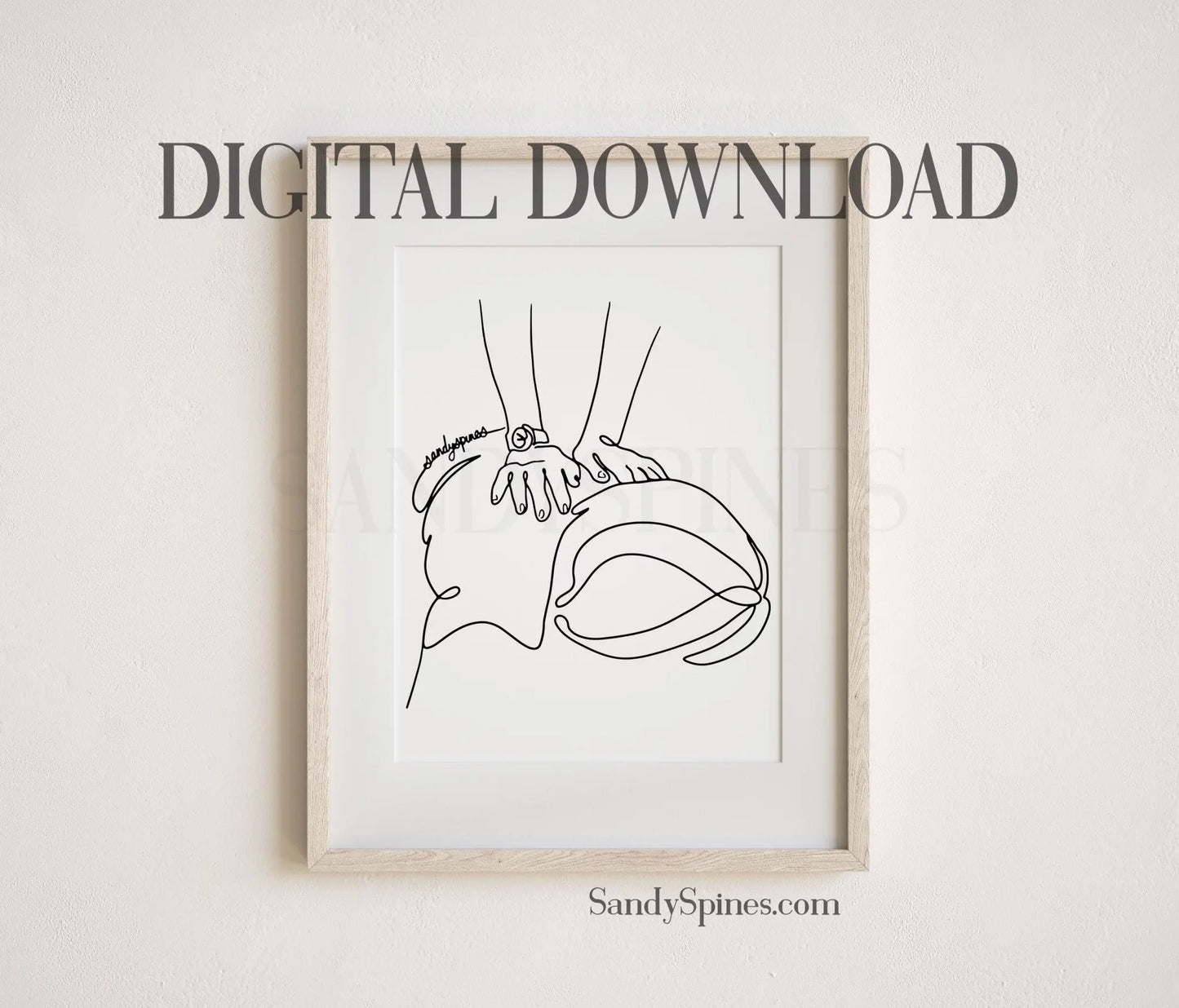Adjusting Prone Line Art | DIGITAL DOWNLOAD only - SandySpines