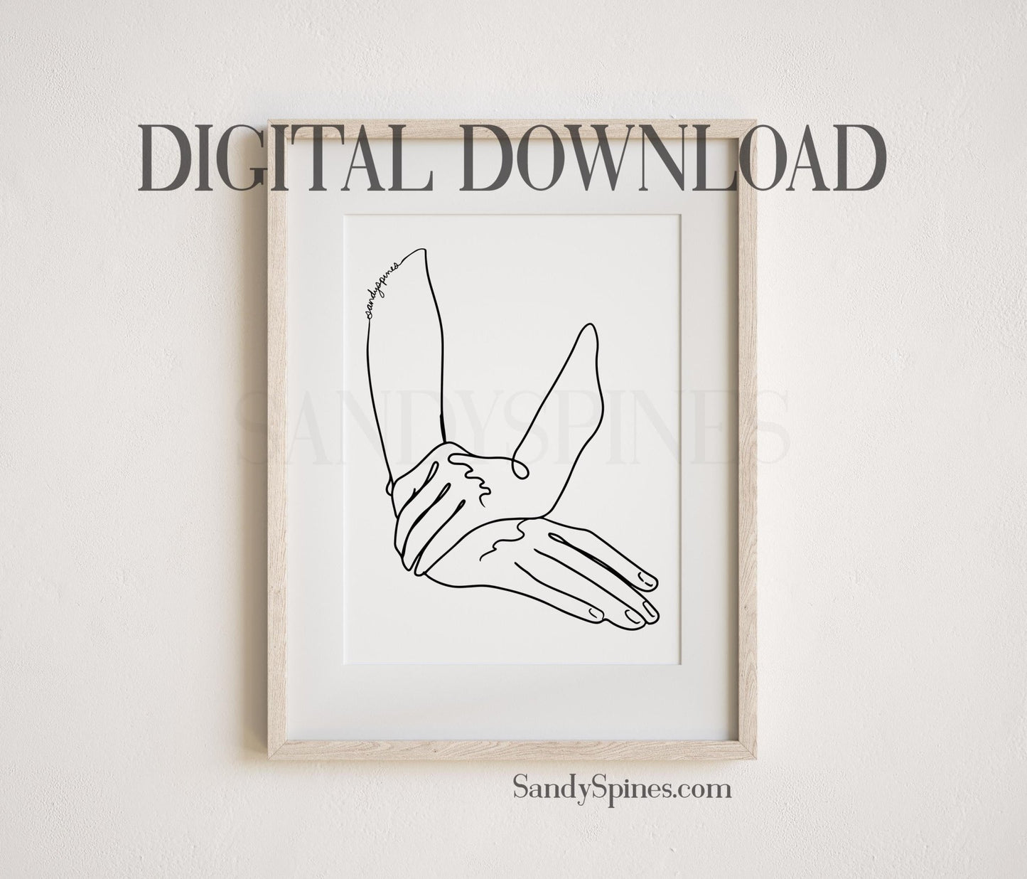 Adjustment Hands Line Art | DIGITAL DOWNLOAD only - SandySpines