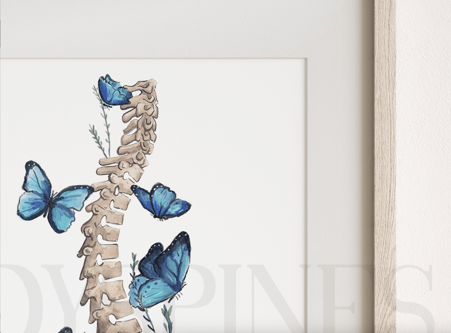 Blue Butterfly Spine | DIGITAL DOWNLOAD only - SandySpines