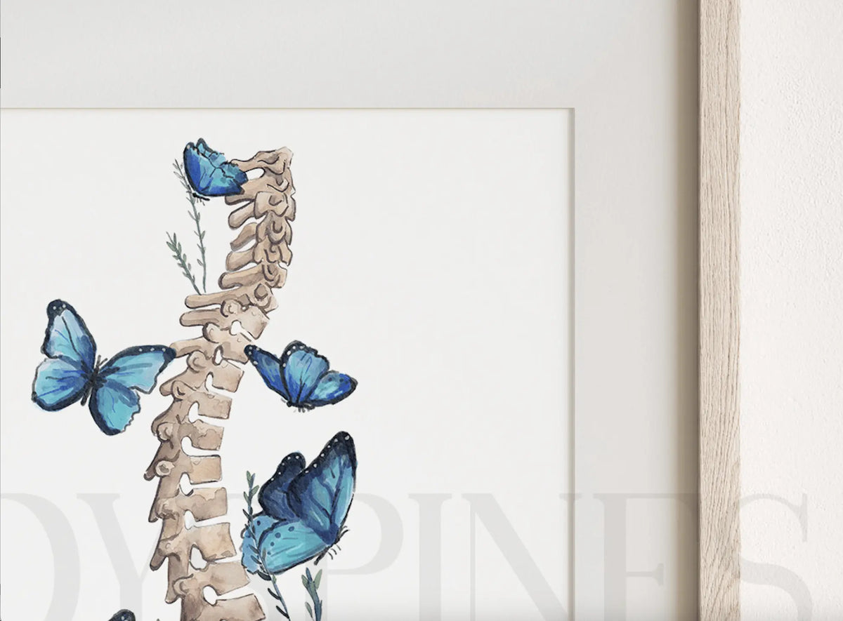 Blue Butterfly Spine | DIGITAL DOWNLOAD only - SandySpines