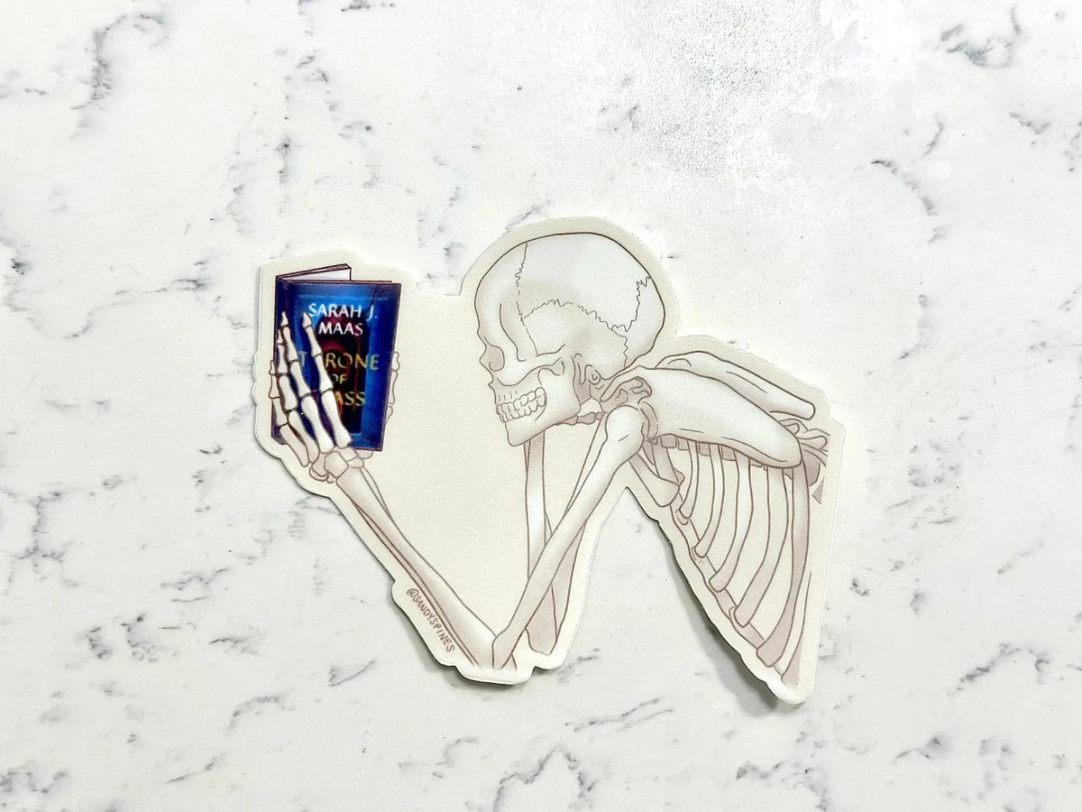 BookTok Skeleton Sticker - SandySpines