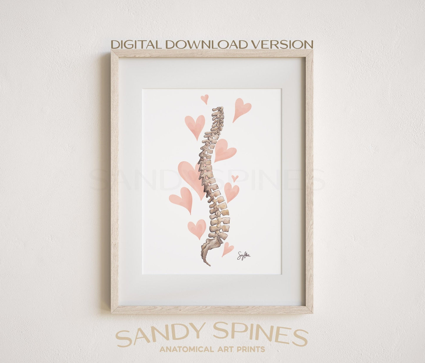 Heart Spine | DIGITAL DOWNLOAD only - SandySpines