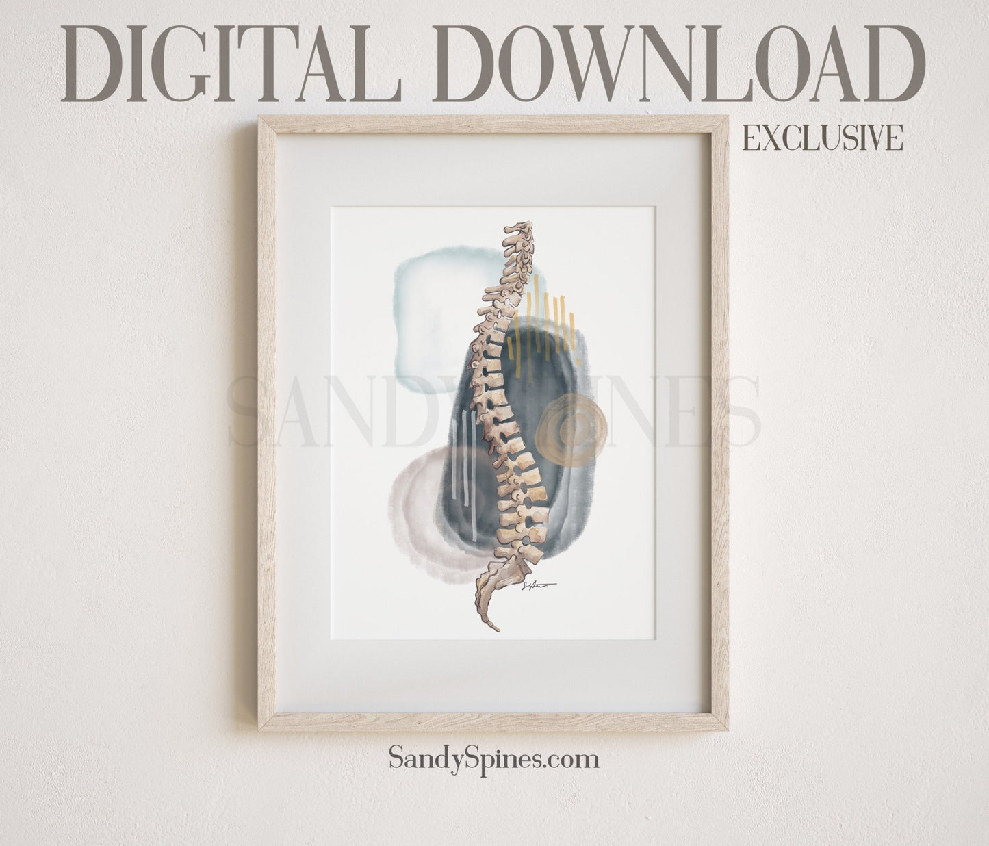Neutrals Abstract Spine | DIGITAL DOWNLOAD only - SandySpines