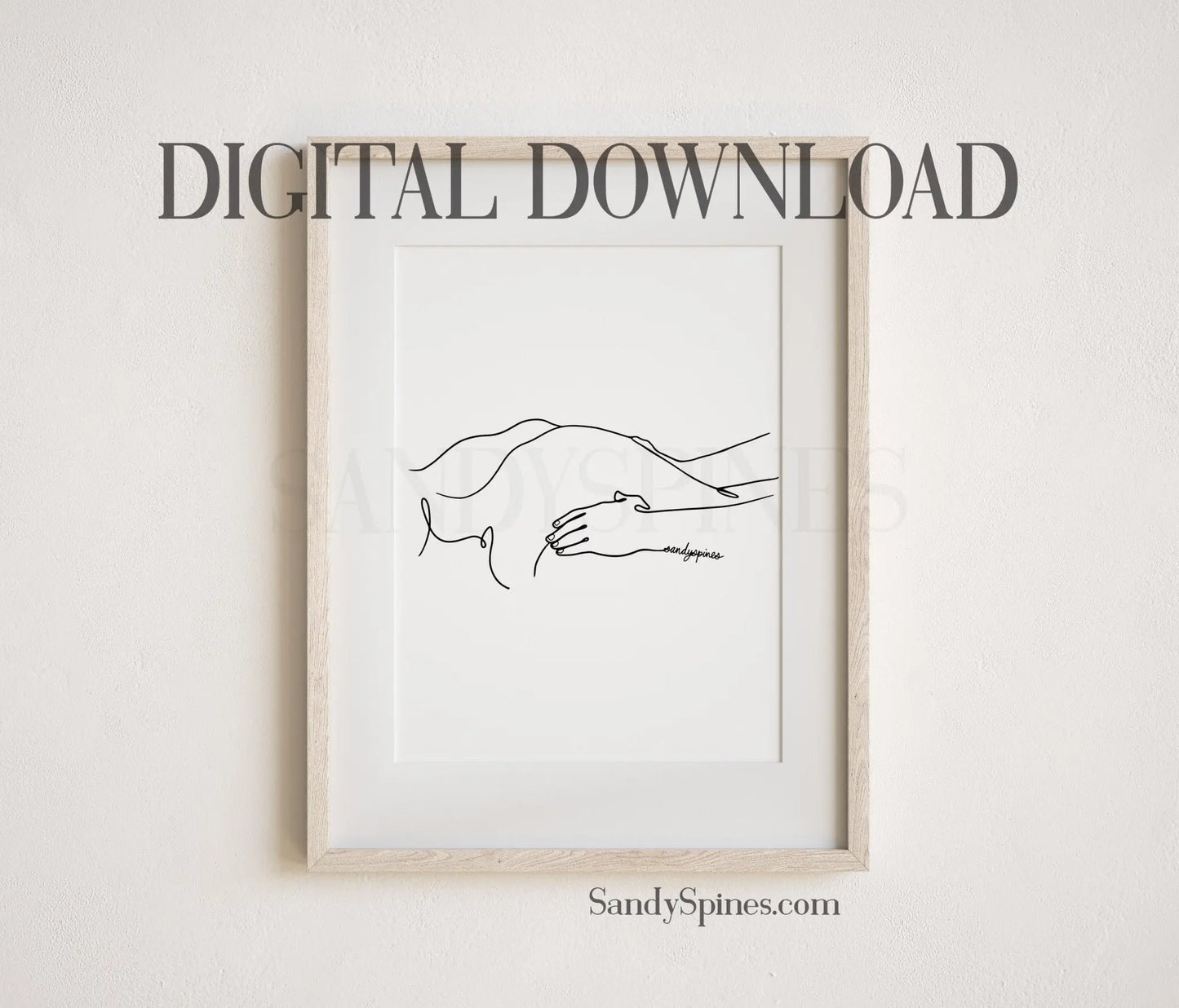 Pregnancy Adjustments Line Art | DIGITAL DOWNLOAD only - SandySpines