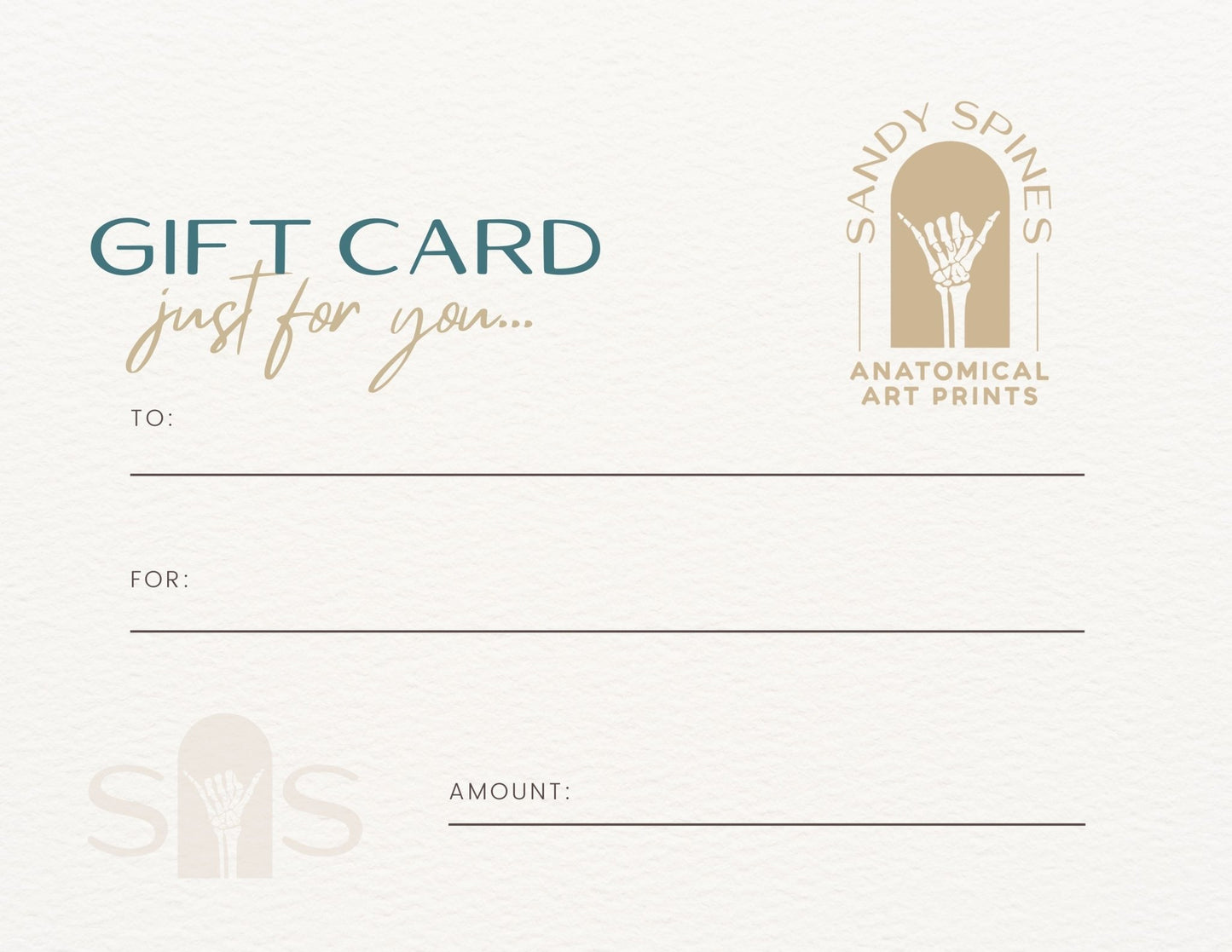 SandySpines Giftcard - SandySpines