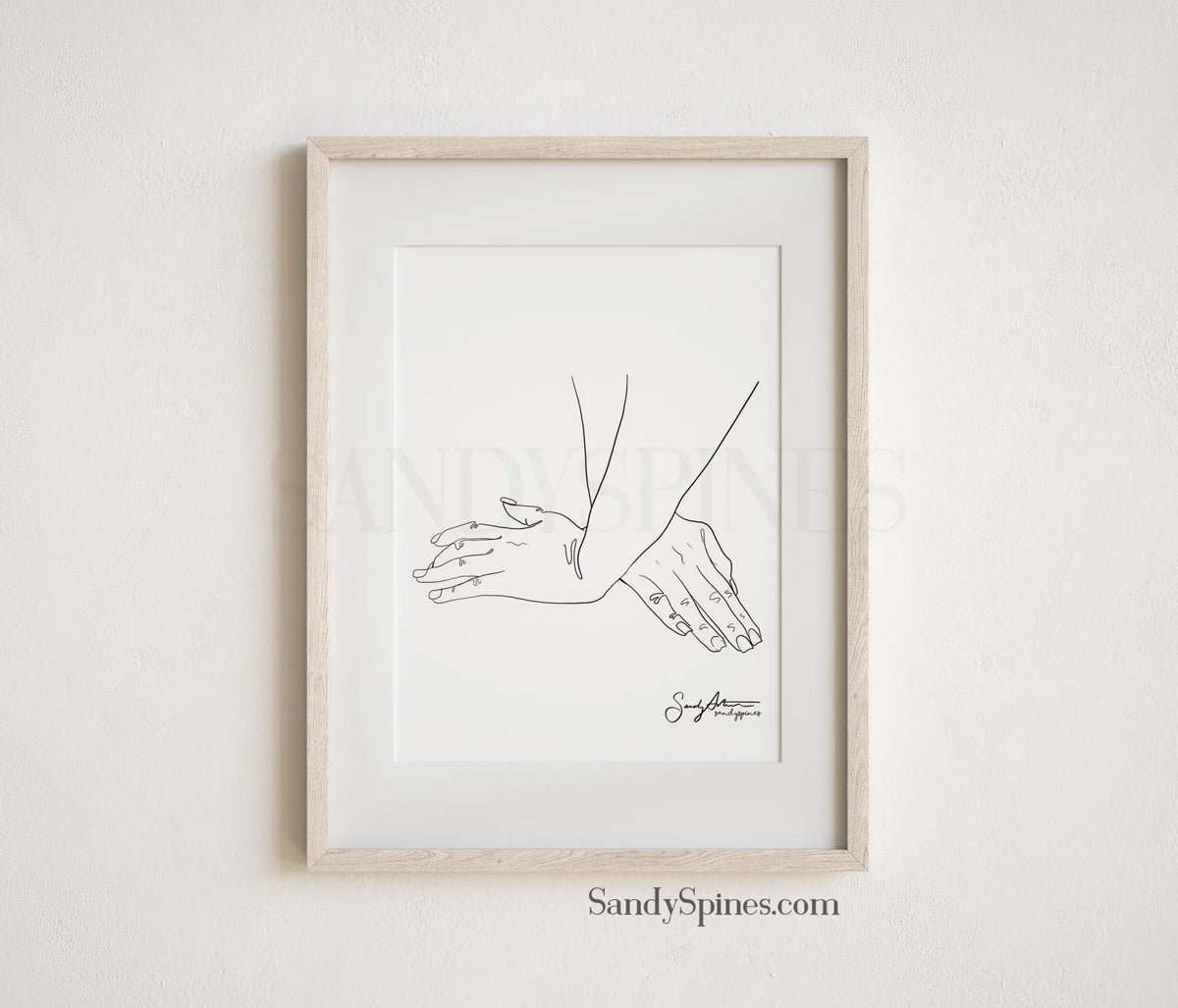 Adjusting Hands Line Art 2 - SandySpines