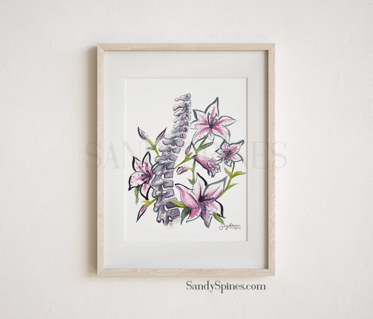 Lily and Spines Print - SandySpines