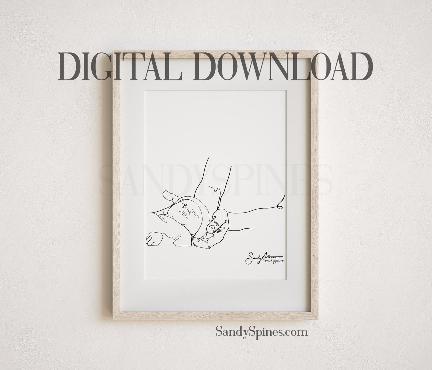 Pediatric Adjusting Line Art | DIGITAL DOWNLOAD only - SandySpines