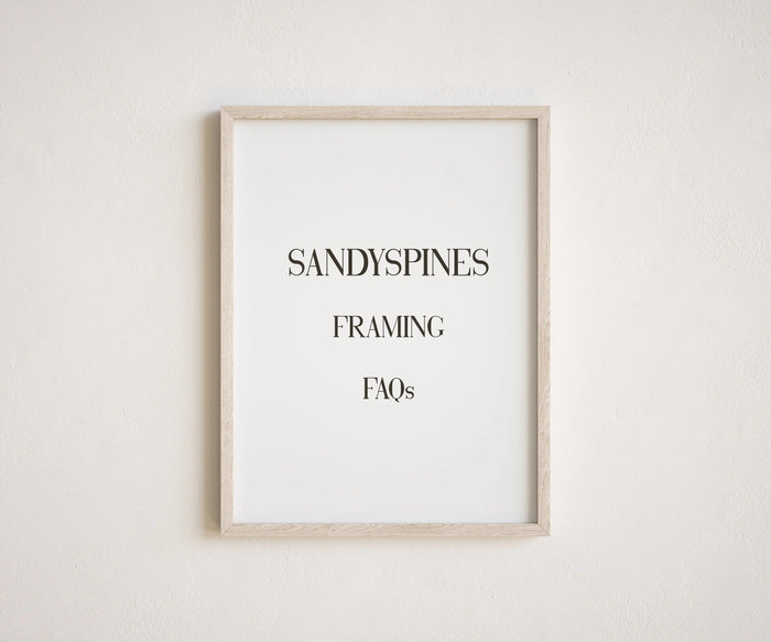 How to Frame Your Art - SandySpines
