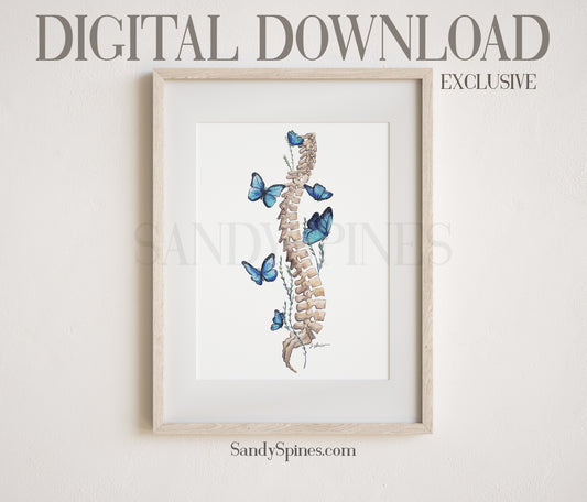 Blue Butterfly Spine | DIGITAL DOWNLOAD only