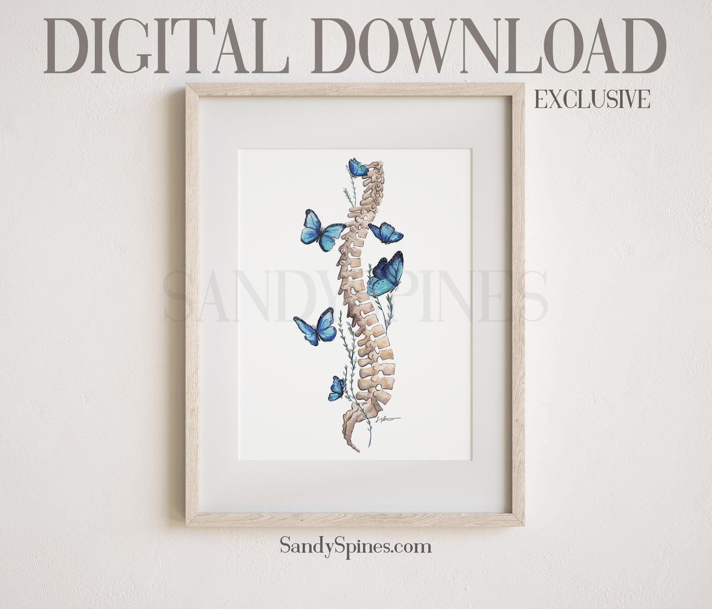 Blue Butterfly Spine | DIGITAL DOWNLOAD only