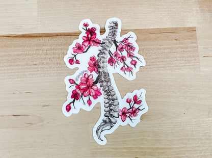 Cherry Blossom Spine Sticker