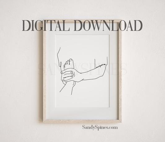 Adjusting Extremities Line Art | DIGITAL DOWNLOAD only - SandySpines