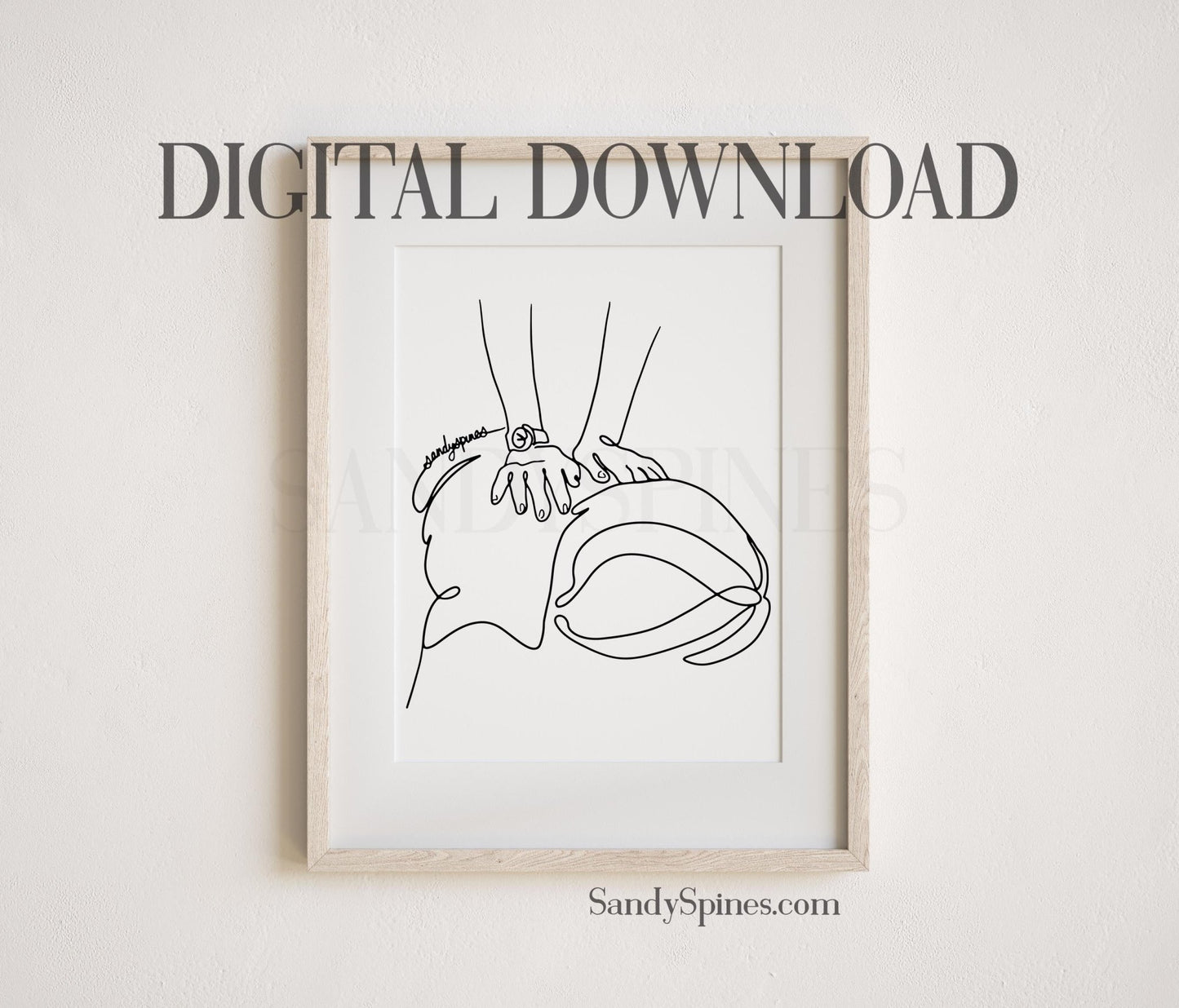 Adjusting Prone Line Art | DIGITAL DOWNLOAD only - SandySpines