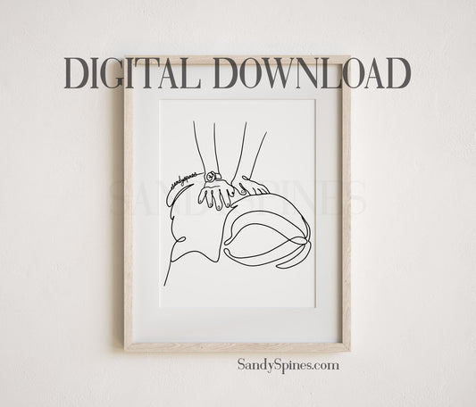 Adjusting Prone Line Art | DIGITAL DOWNLOAD only - SandySpines