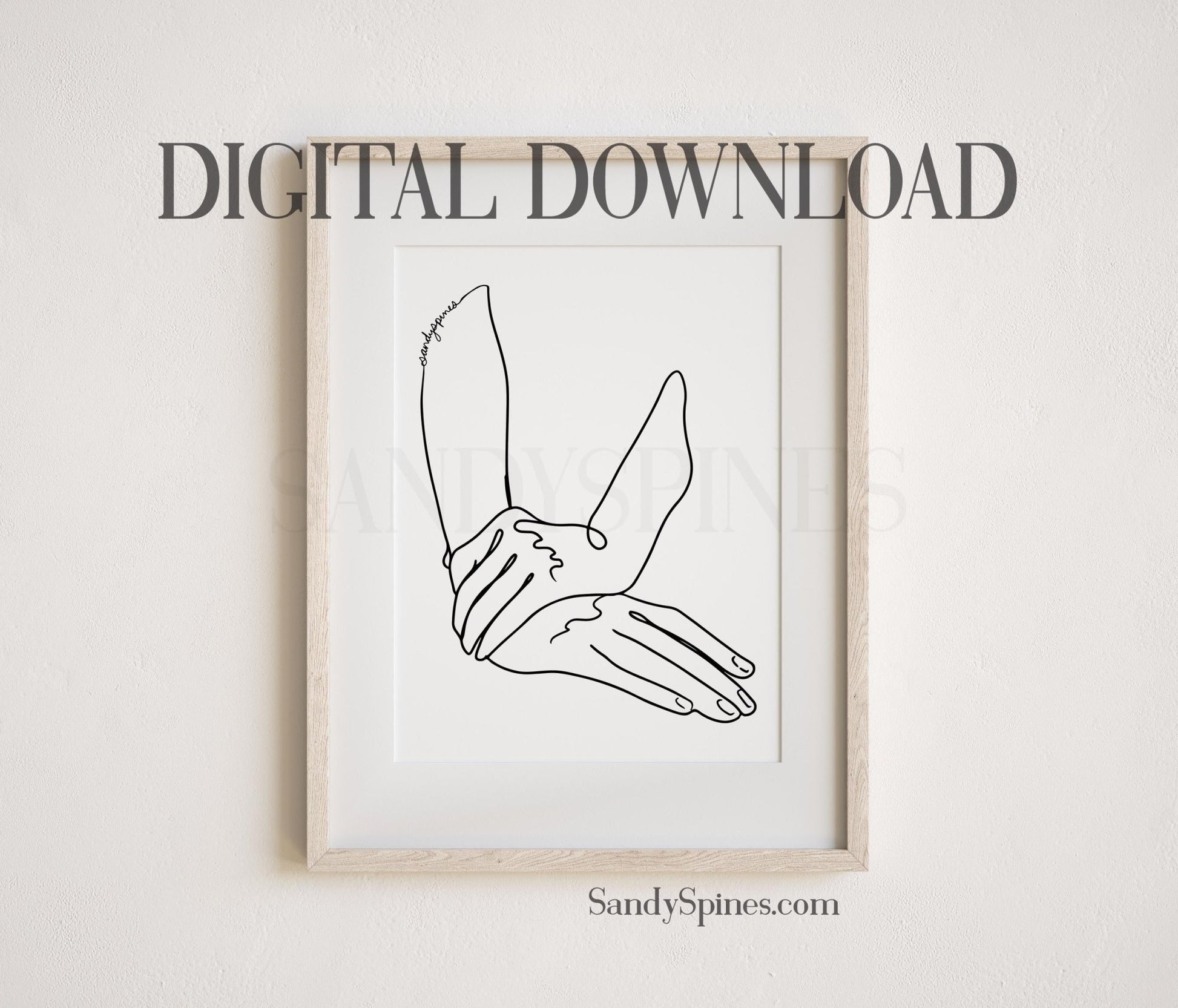 Adjustment Hands Line Art | DIGITAL DOWNLOAD only - SandySpines