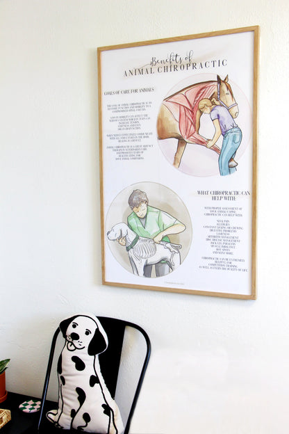 Animal Chiropractic Benefits Poster | Dogs and Horses - SandySpines