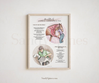 Animal Chiropractic Benefits Poster | Dogs and Horses - SandySpines