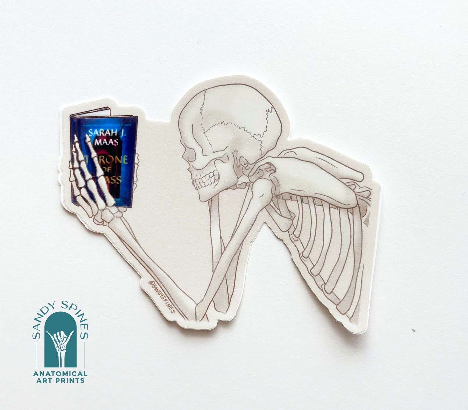 BookTok Skeleton Sticker - SandySpines