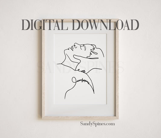 Cervical Adjustments Line Art | DIGITAL DOWNLOAD only - SandySpines