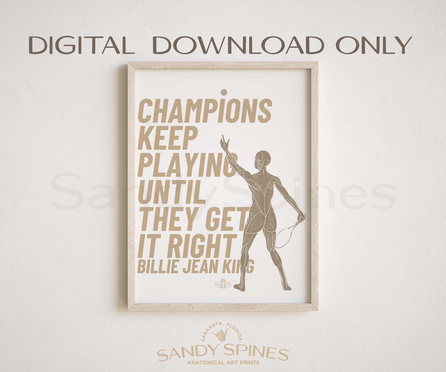 Champions Digital Download Motivational Poster
