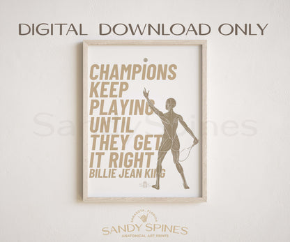 Champions Digital Download Motivational Poster