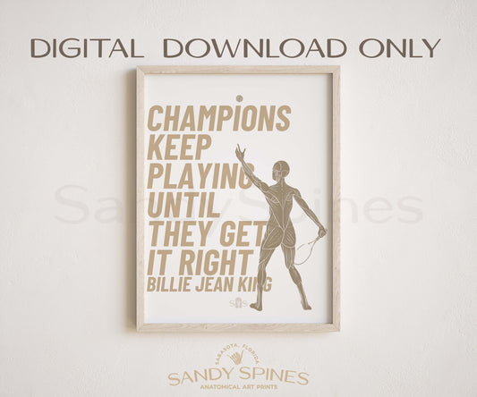 Champions Digital Download Motivational Poster