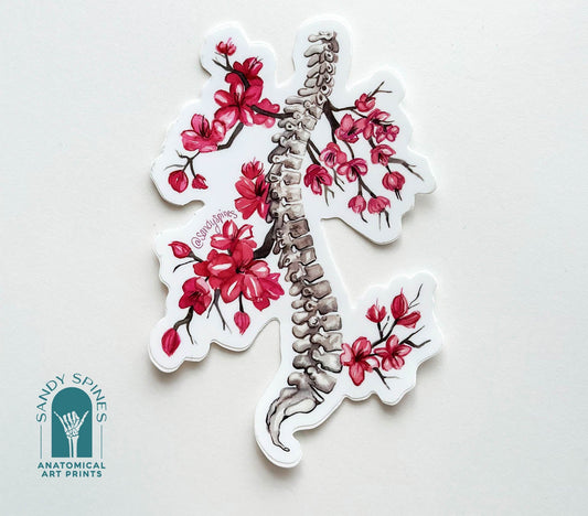 Cherry Blossom Spine Sticker - SandySpines