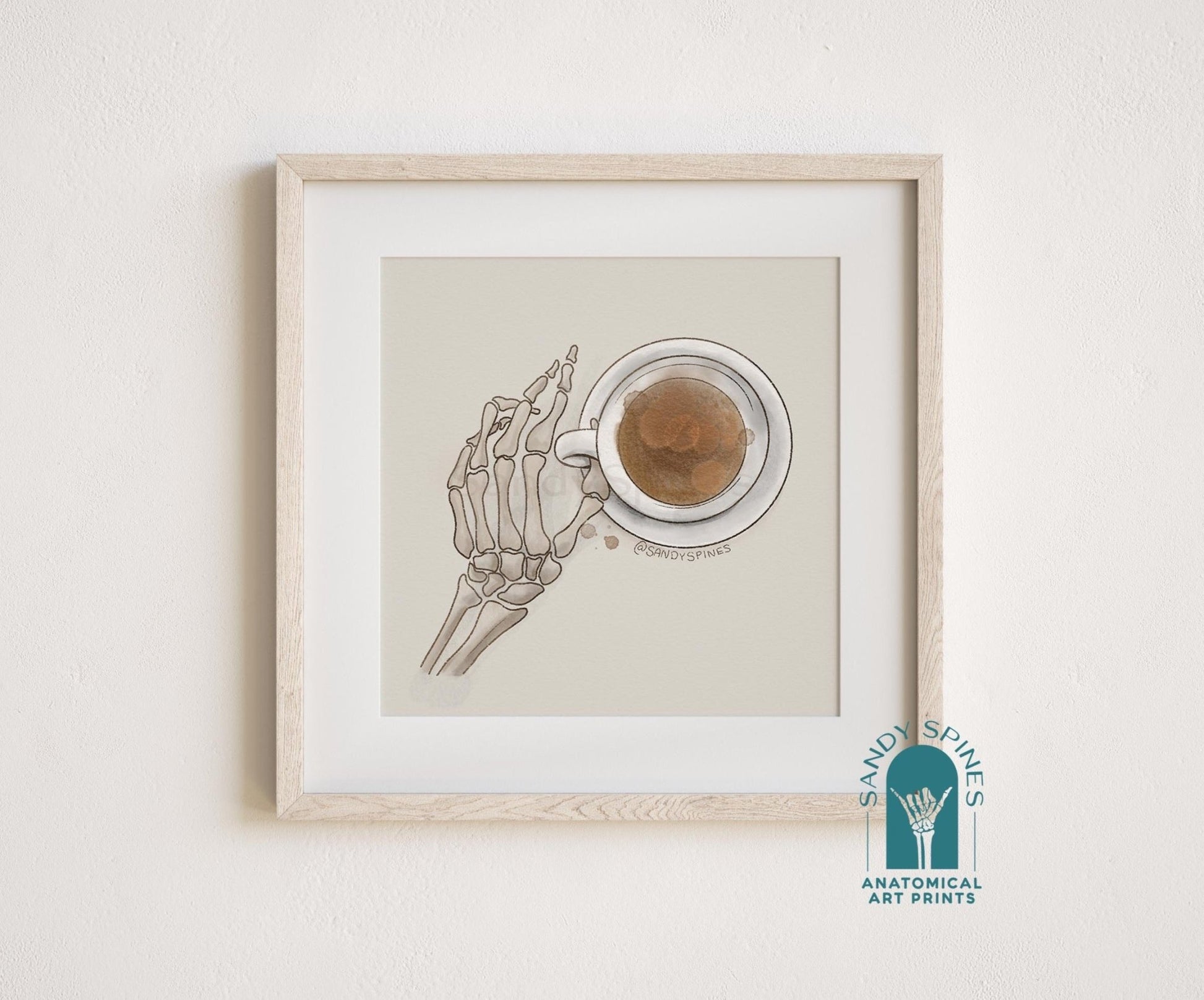 Coffee on Hand Print - SandySpines