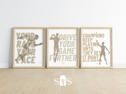 Champions Digital Download Motivational Poster