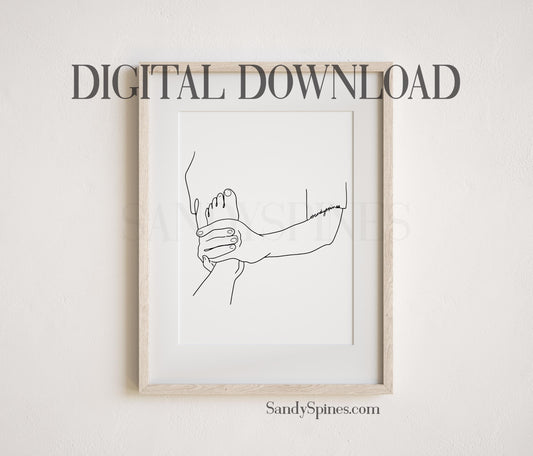 Adjusting Extremities Line Art | DIGITAL DOWNLOAD only