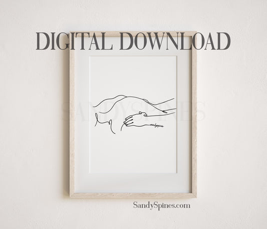 Pregnancy Adjustments Line Art | DIGITAL DOWNLOAD only