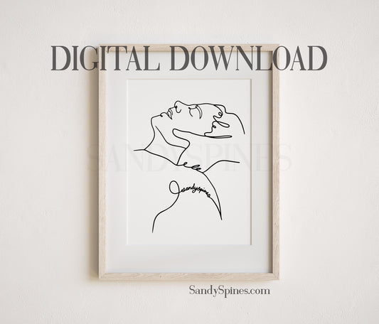 Cervical Adjustments Line Art | DIGITAL DOWNLOAD only