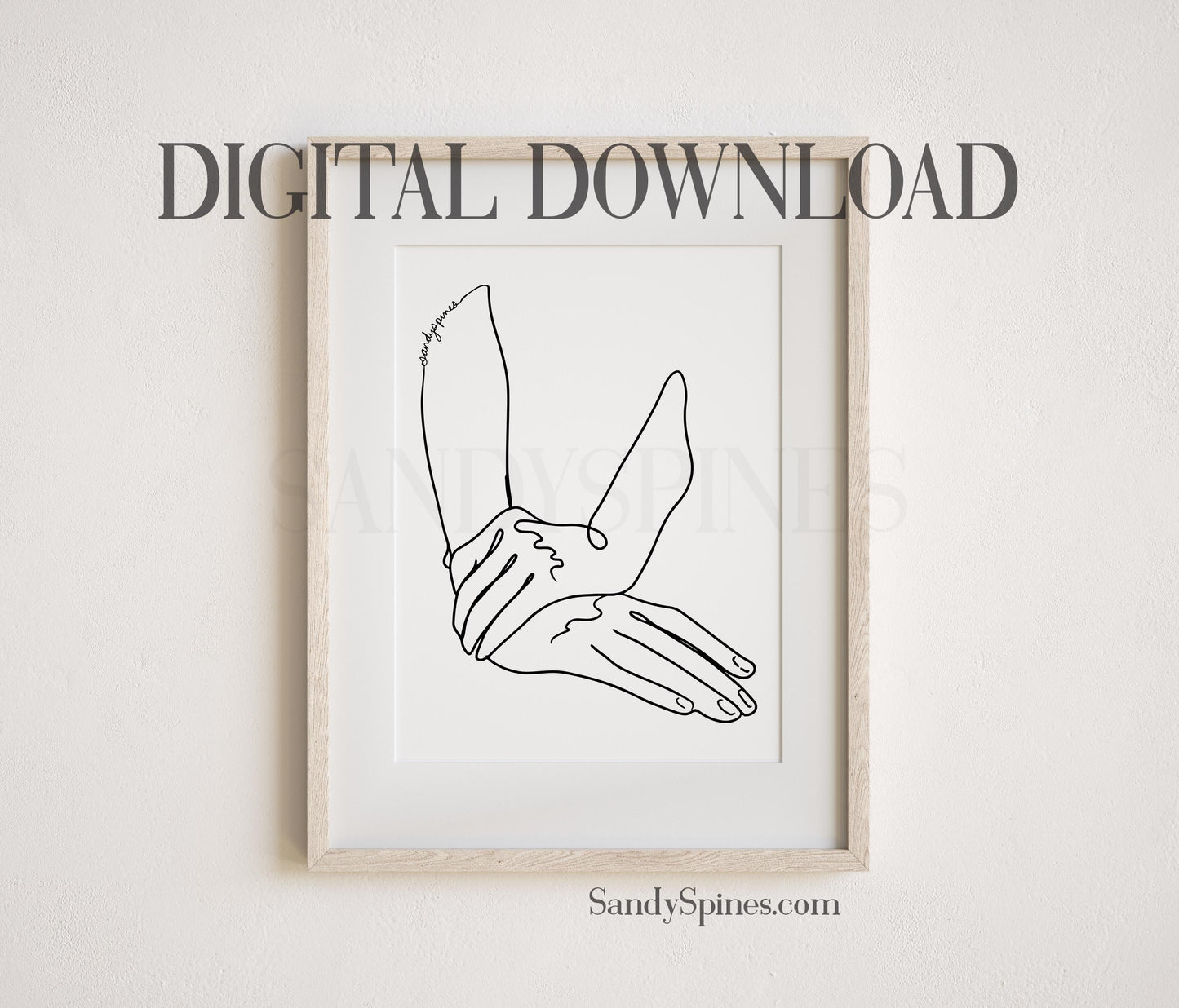 Adjustment Hands Line Art | DIGITAL DOWNLOAD only