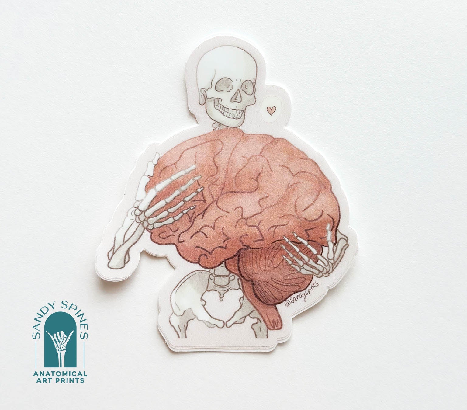 Love Thy Brain Sticker - SandySpines