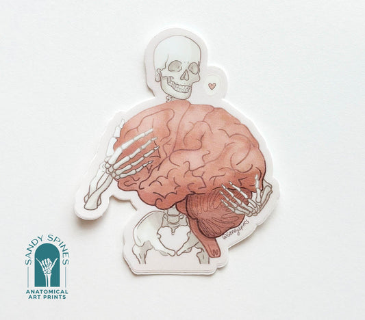 Love Thy Brain Sticker - SandySpines