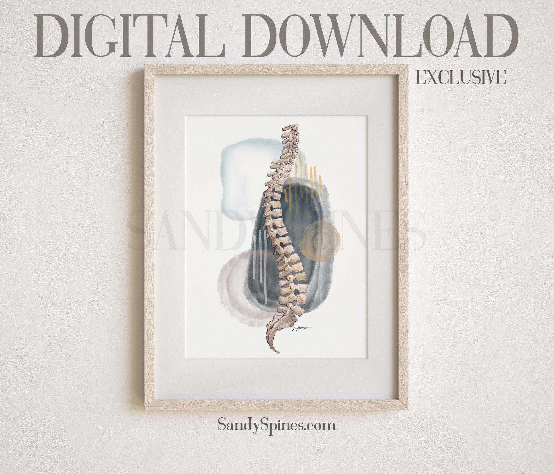 Neutrals Abstract Spine | DIGITAL DOWNLOAD only - SandySpines