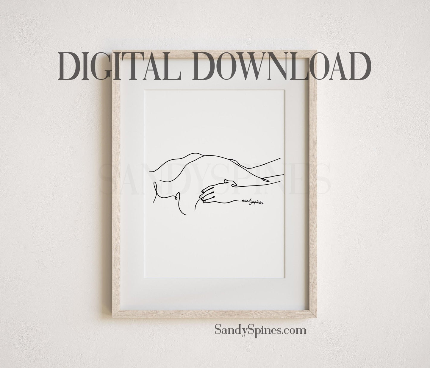 Pregnancy Adjustments Line Art | DIGITAL DOWNLOAD only - SandySpines