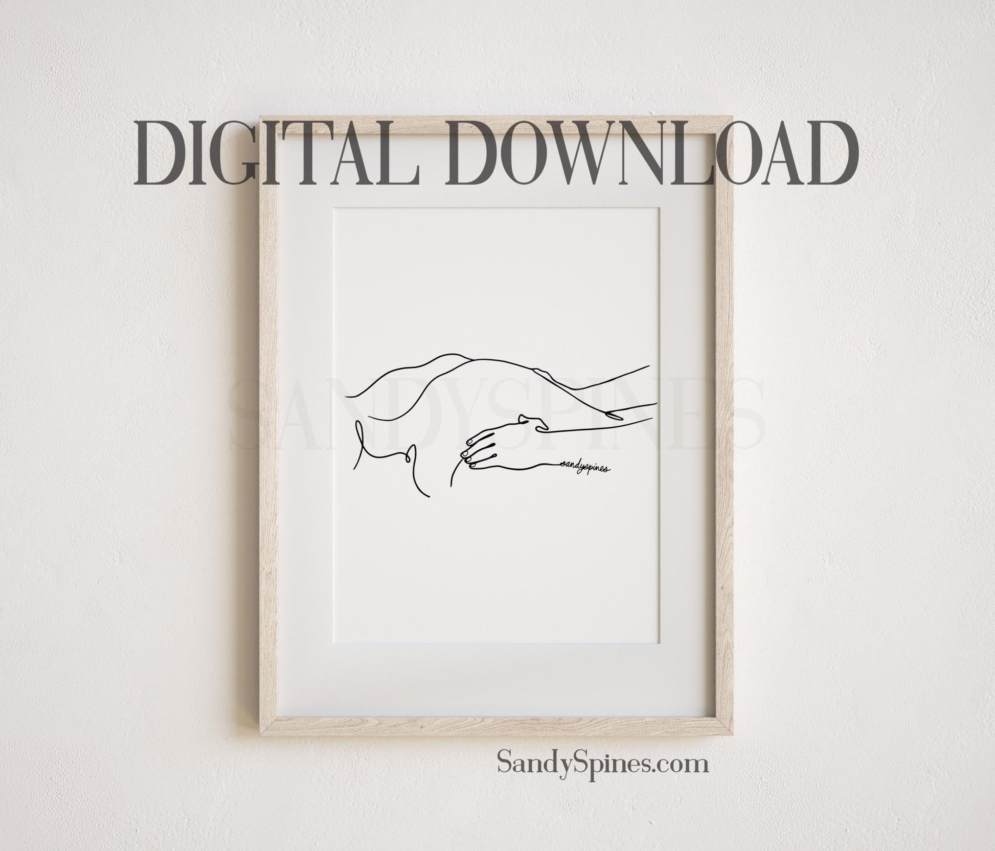 Pregnancy Adjustments Line Art | DIGITAL DOWNLOAD only - SandySpines