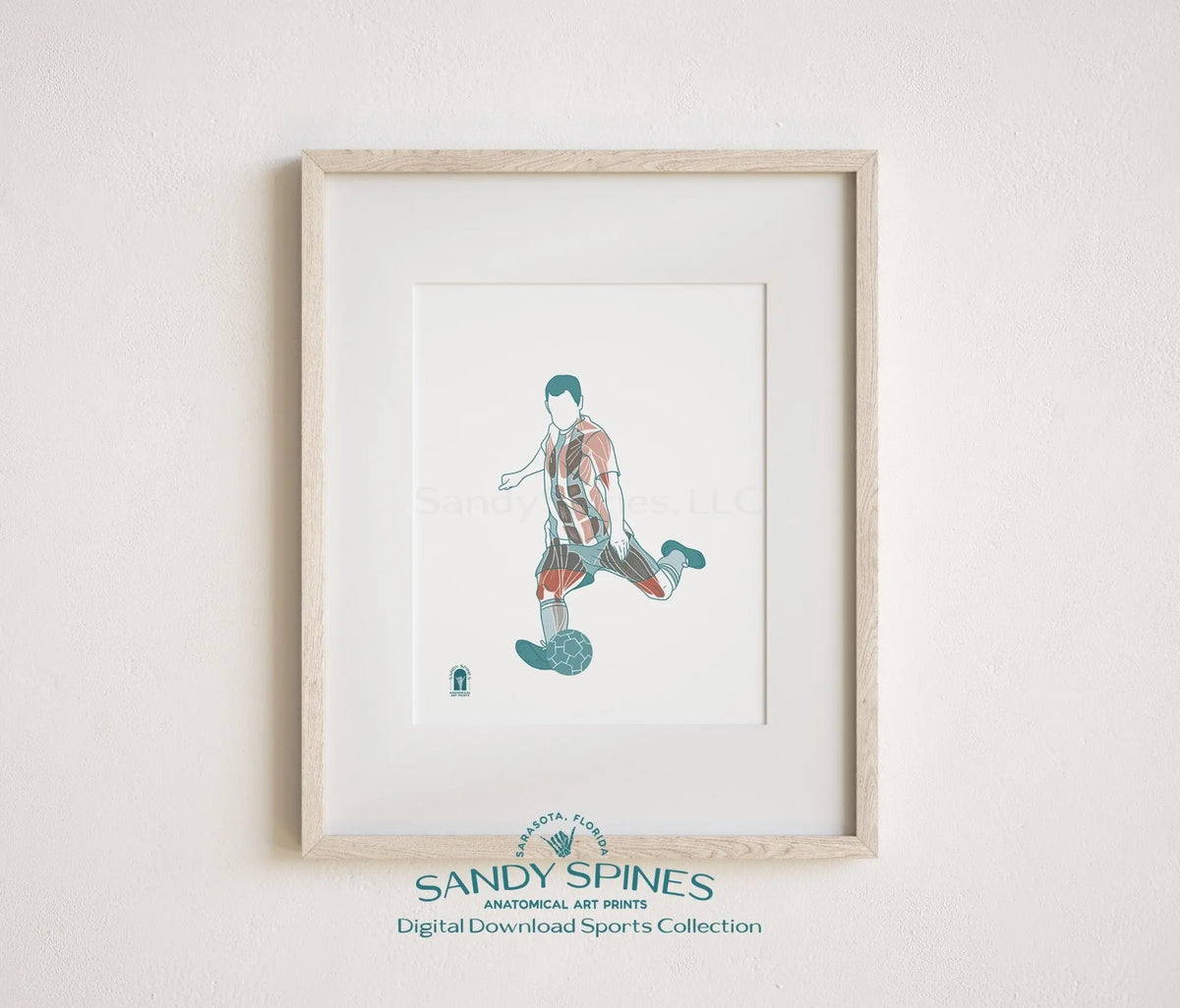 Soccer Anatomy Art Print – Male Soccer Football Futbol Sports Anatomy Download - SandySpines