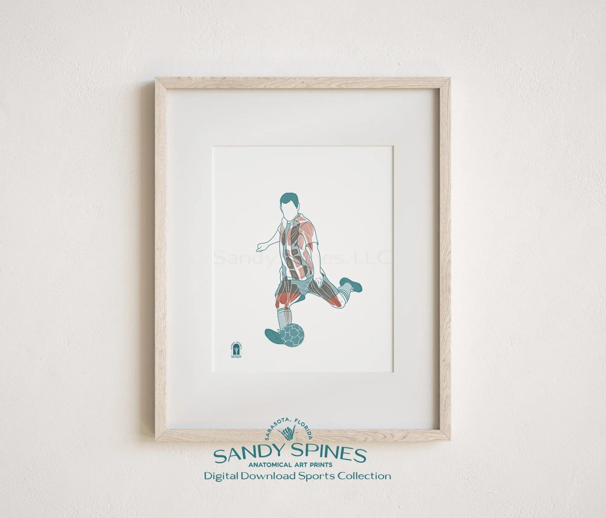 Soccer Anatomy Art Print – Male Soccer Football Futbol Sports Anatomy Download - SandySpines