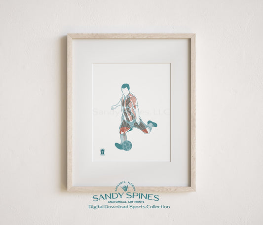 Soccer Anatomy Art Print – Male Soccer Football Futbol Sports Anatomy Download - SandySpines