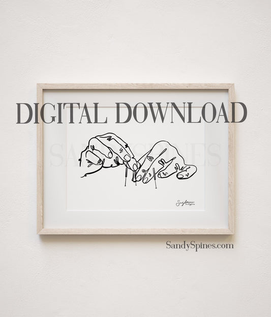 Acupuncture Line Art | DIGITAL DOWNLOAD only - SandySpines