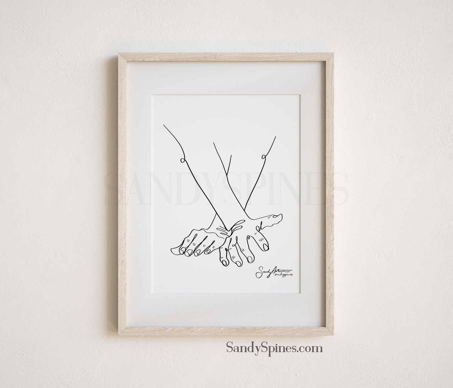 Adjusting Hands Line Art 1 - SandySpines