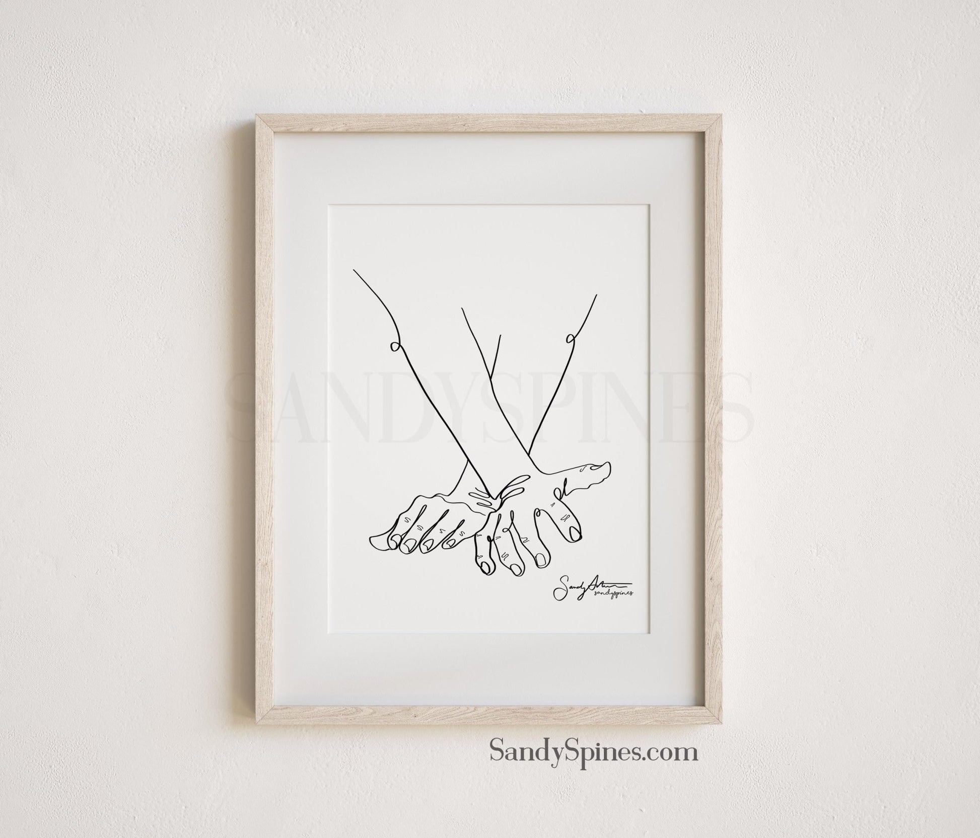 Adjusting Hands Line Art 1 - SandySpines