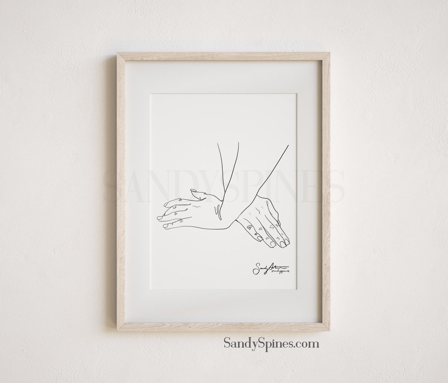 Adjusting Hands Line Art 2 - SandySpines