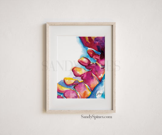 Cervical Spine Abstract Print