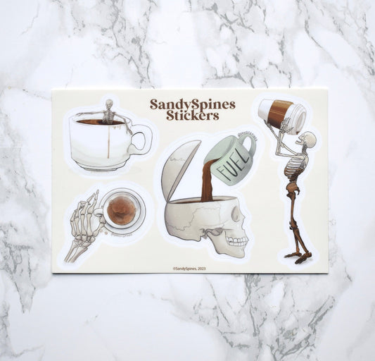 Coffee Spines Sticker Pack - SandySpines
