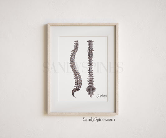Grayscale Spines Print